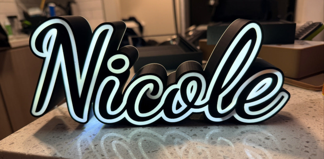 Custom Name Light Box